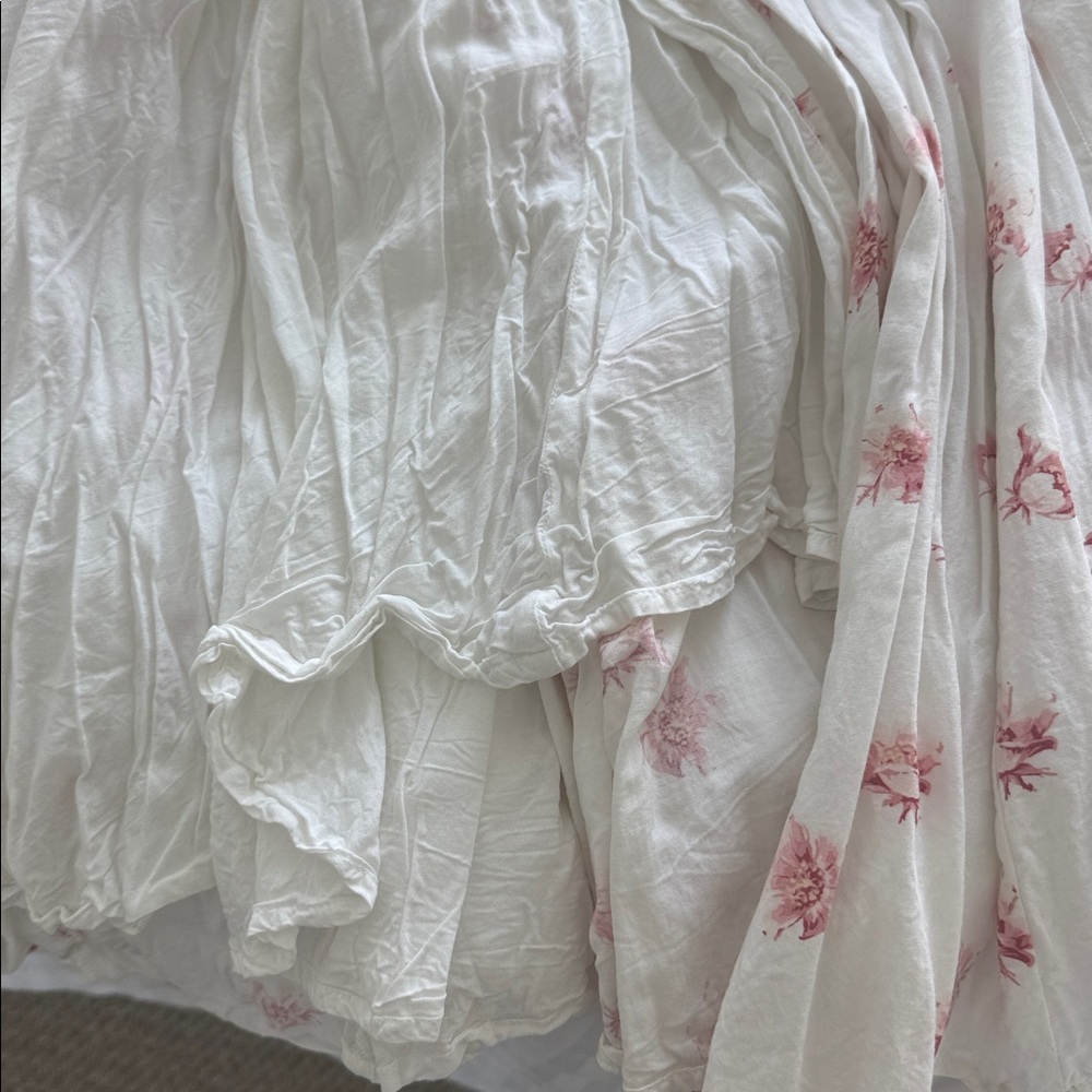 Abercrombie & Fitch Surplice White floral midi dress Sundress Sz Small S - Picture 3 of 4